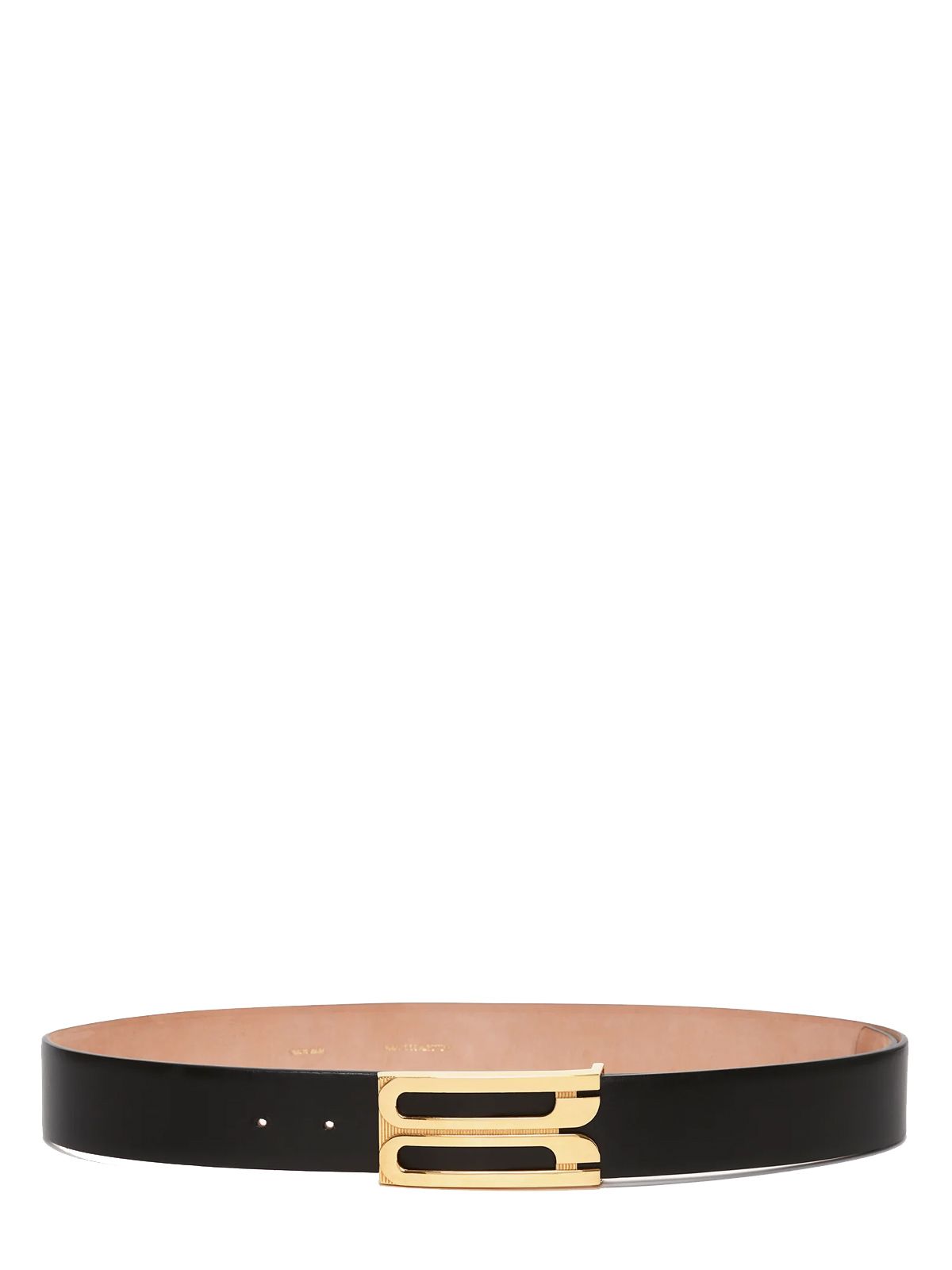【関税込み】Victoria Beckham ブラック Jumbo Frame ベルト Jumbo Dorian Belt In Black Croc Embossed Calf Leather